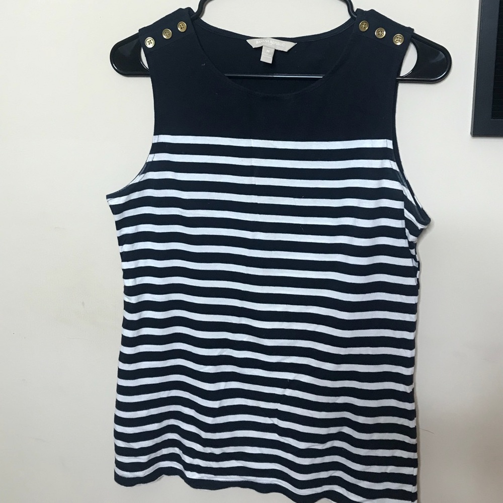 Banana Republic Navy Striped Tank